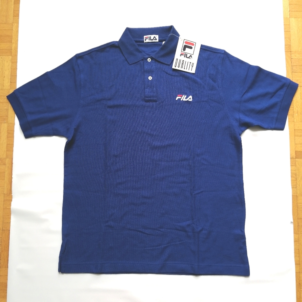 Fila Vintage Blue Polo Large NWT